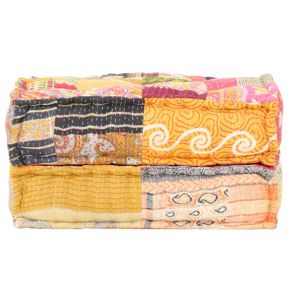 vidaXL Pouf 60x70x36 cm Patchwork Fabric