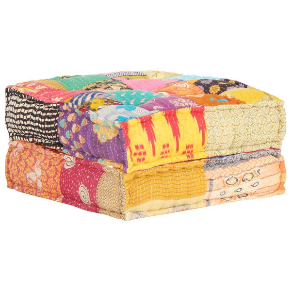 Pouf 60x70x36 cm Patchwork Stoff