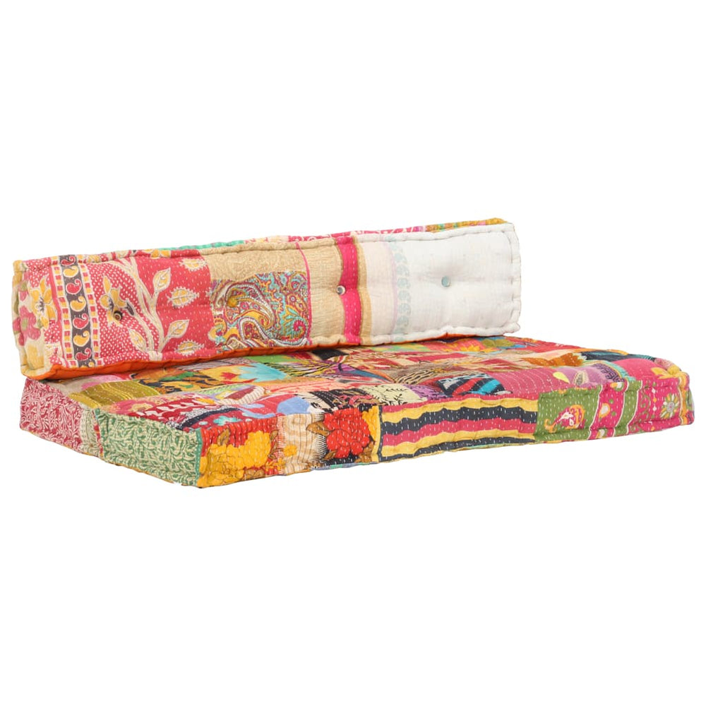 vidaXL Pallet Sofa Cushion Multicolour Fabric Patchwork