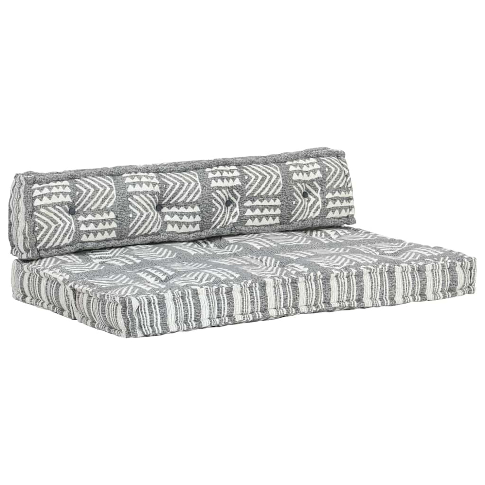 vidaXL Pallet Sofa Cushion Grey Fabric Patchwork