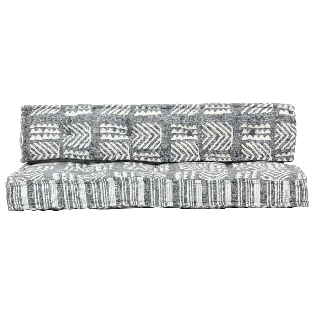 vidaXL Pallet Sofa Cushion Grey Fabric Patchwork