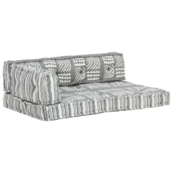 vidaXL Pallet Sofa Cushion Grey Fabric Patchwork