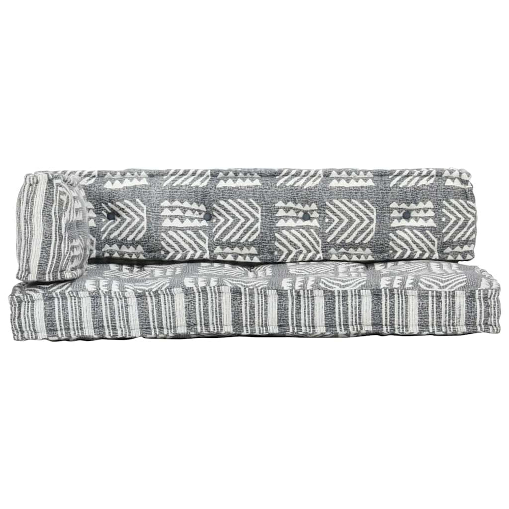 vidaXL Pallet Sofa Cushion Grey Fabric Patchwork