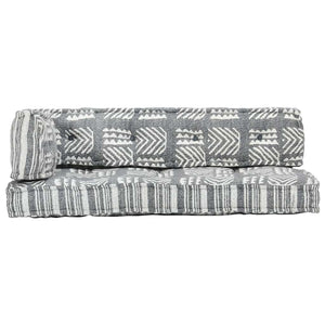 vidaXL Pallet Sofa Cushion Grey Fabric Patchwork