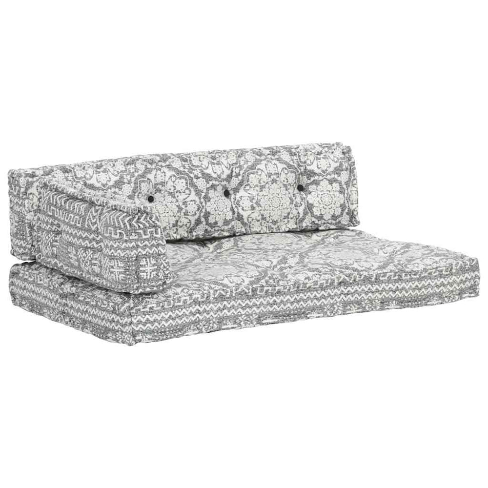 vidaXL Pallet Sofa Cushion Light Grey Fabric Patchwork