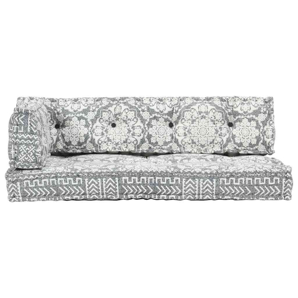 vidaXL Pallet Sofa Cushion Light Grey Fabric Patchwork