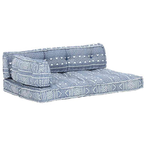 vidaXL Pallet Sofa Cushion Indigo Fabric Patchwork