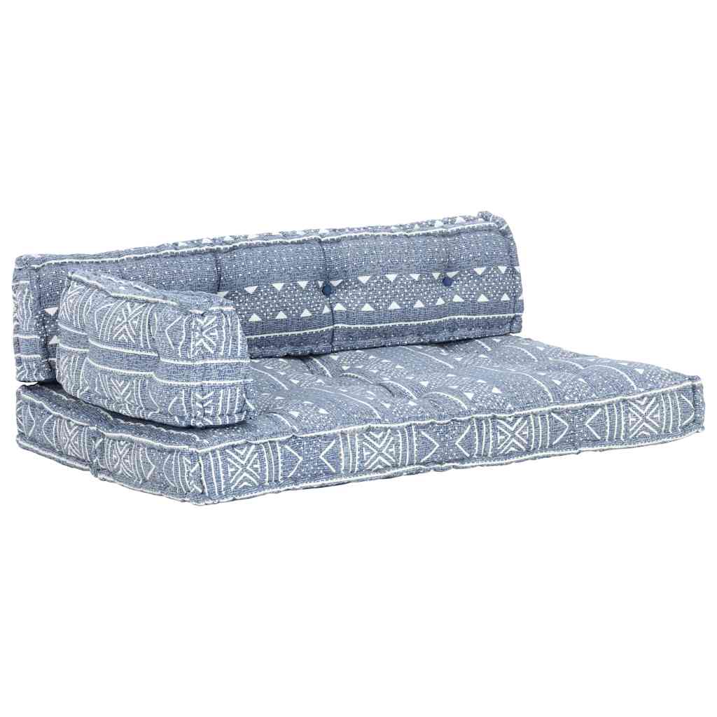 vidaXL Pallet Sofa Cushion Indigo Fabric Patchwork