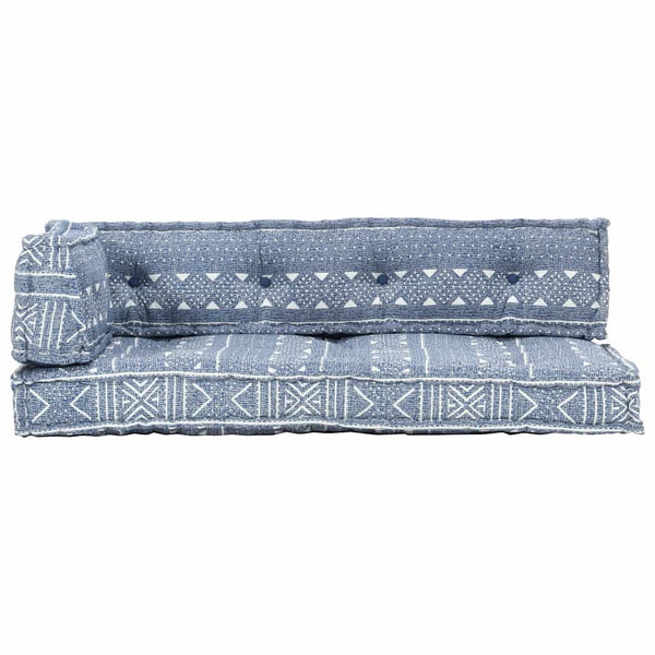 vidaXL Pallet Sofa Cushion Indigo Fabric Patchwork