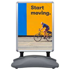 A1 Plakatständer Wasserbefüllbar Grau