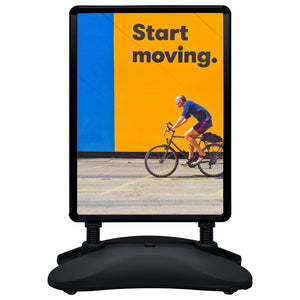 A1 Plakatständer, Wasserbefüllbar, Schwarz