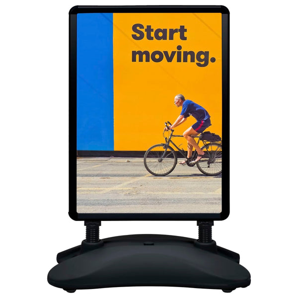 A1 Plakatständer, Wasserbefüllbar, Schwarz
