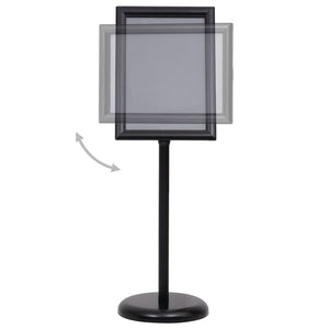 A3 Plakatständer Schwarz Aluminium