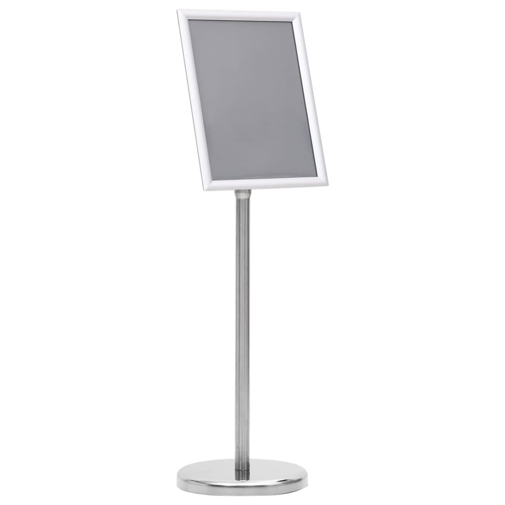 vidaXL Porte-affiche A4 Argenté Alliage d'aluminium