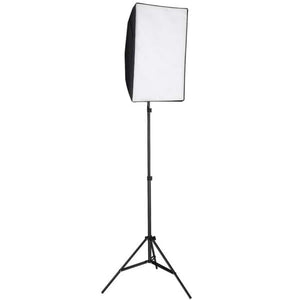 Fotostudio-Set mit Hintergrund und Softbox-Leuchte