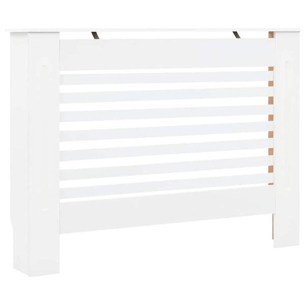 Heizkörperverkleidungen 2 Stk. Weiß 112 x 19 x 81,5 cm MDF