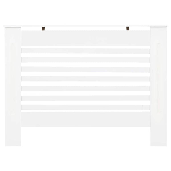 Heizkörperverkleidungen 2 Stk. Weiß 112 x 19 x 81,5 cm MDF