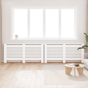 Heizkörperverkleidungen 2 Stk. Weiß 172×19×81,5 cm MDF