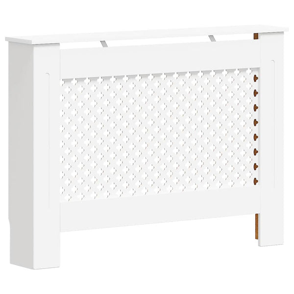Heizkörperverkleidungen 2 Stk. Weiß 112×19×81,5 cm MDF
