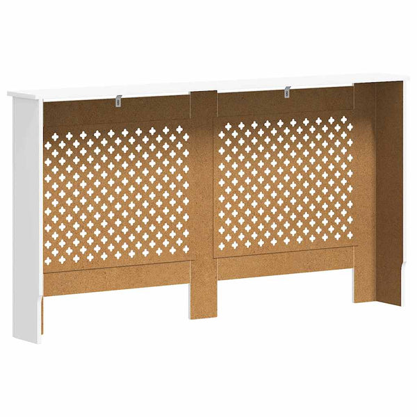 Heizkörperverkleidungen 2 Stk. Weiß 152 x 19 x 81,5 cm MDF