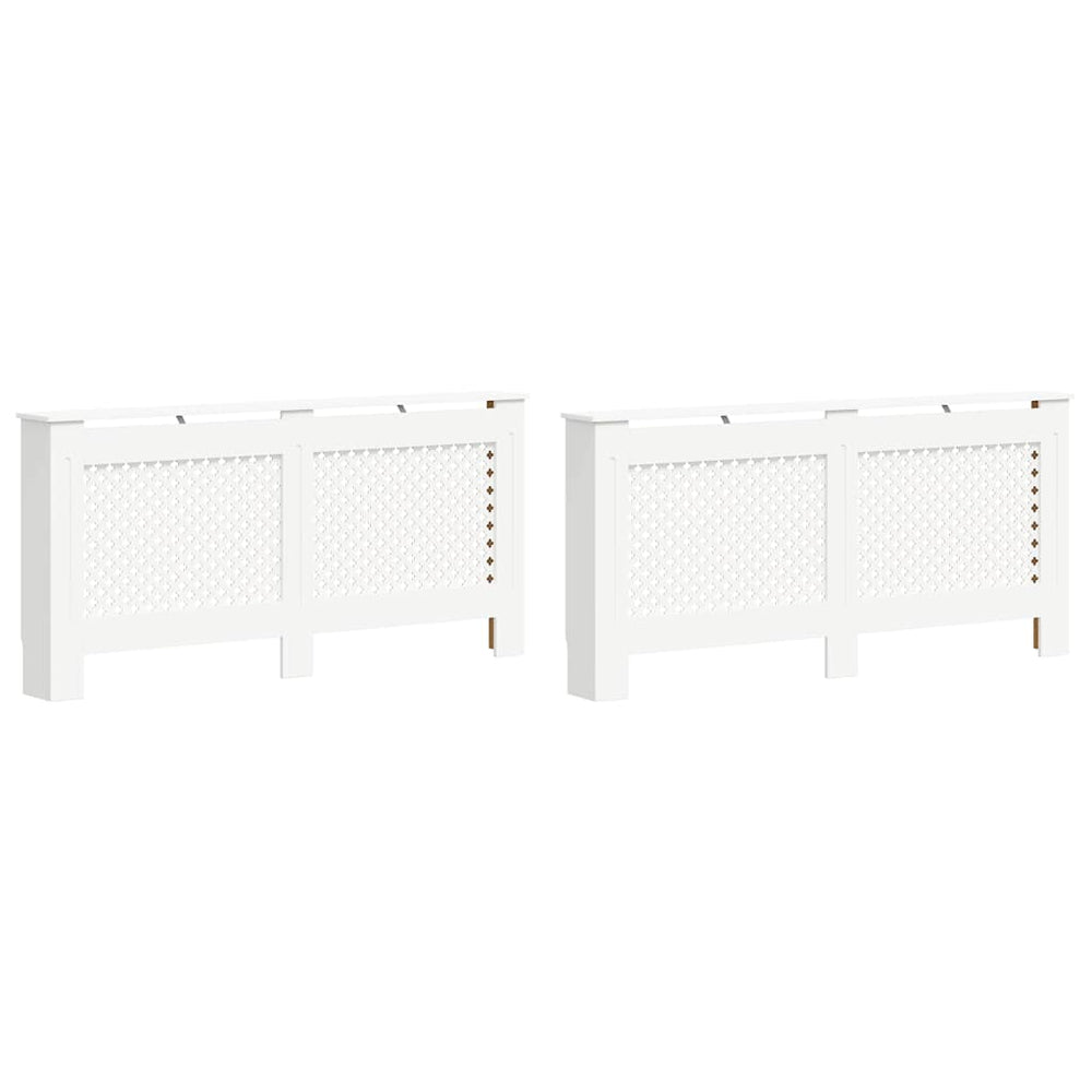 Heizkörperverkleidungen 2 Stk. Weiß 172×19×81,5 cm MDF