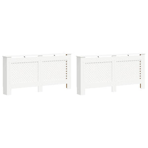Heizkörperverkleidungen 2 Stk. Weiß 172×19×81,5 cm MDF