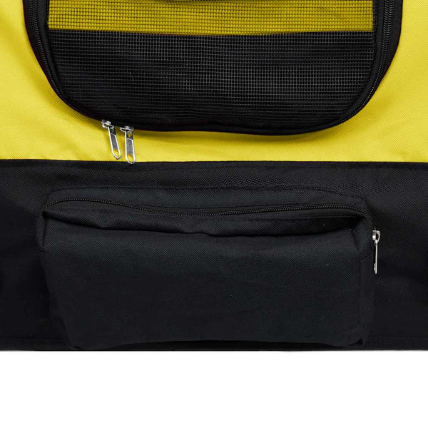 2-in-1 Hunde Fahrradanhänger & Buggy - Gelb/Schwarz