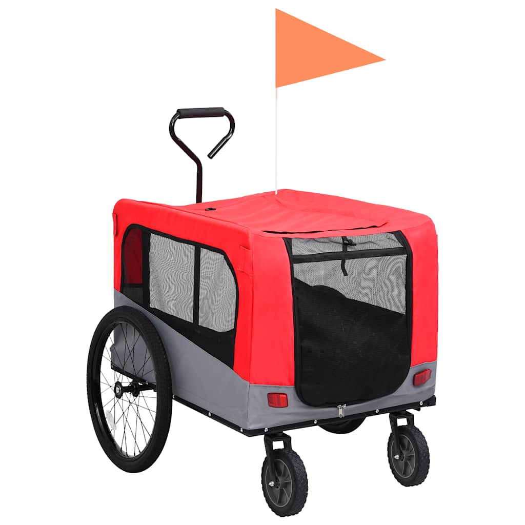 2-in-1 Hunde Fahrradanhänger & Buggy