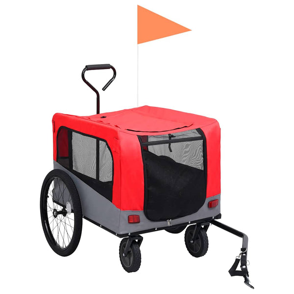2-in-1 Hunde Fahrradanhänger & Buggy