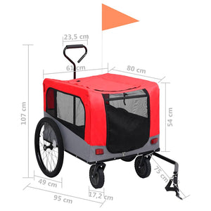 2-in-1 Hunde Fahrradanhänger & Buggy