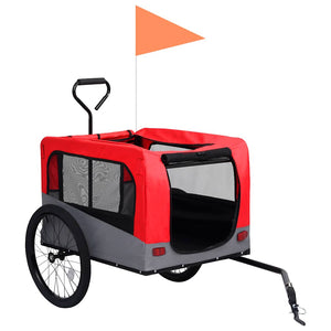 2-in-1 Hunde Fahrradanhänger & Buggy