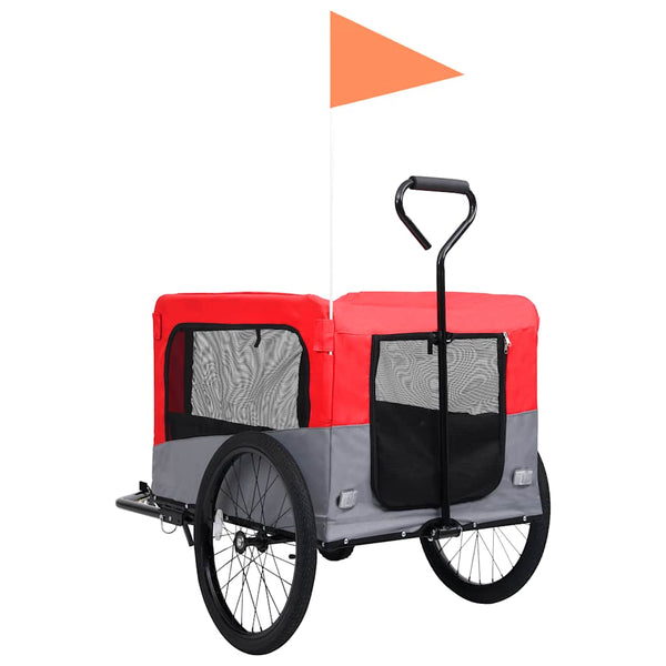 2-in-1 Hunde Fahrradanhänger & Buggy