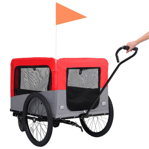 2-in-1 Hunde Fahrradanhänger & Buggy