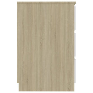 Schreibtisch Weiß Sonoma-Eiche 140 cm