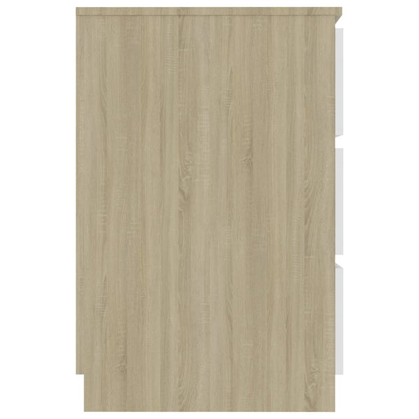 Schreibtisch Weiß Sonoma-Eiche 140 cm