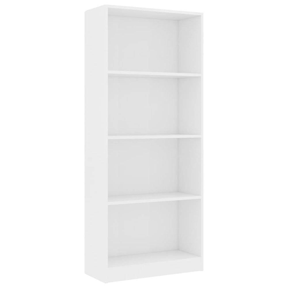 Weißes Bücherregal mit 4 Fächern