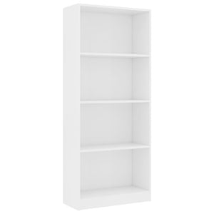 Weißes Bücherregal mit 4 Fächern