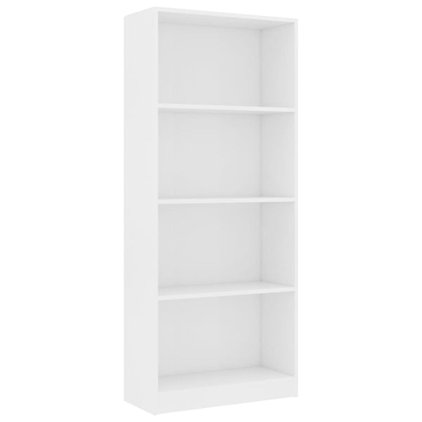 Weißes Bücherregal mit 4 Fächern