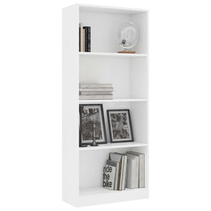 Weißes Bücherregal mit 4 Fächern