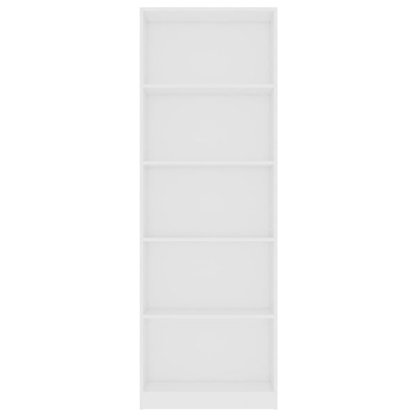 Weißes Bücherregal mit 5 Fächern