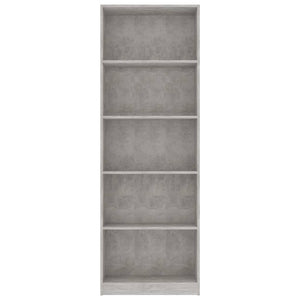 Bücherregal Betongrau 60x24x175 cm