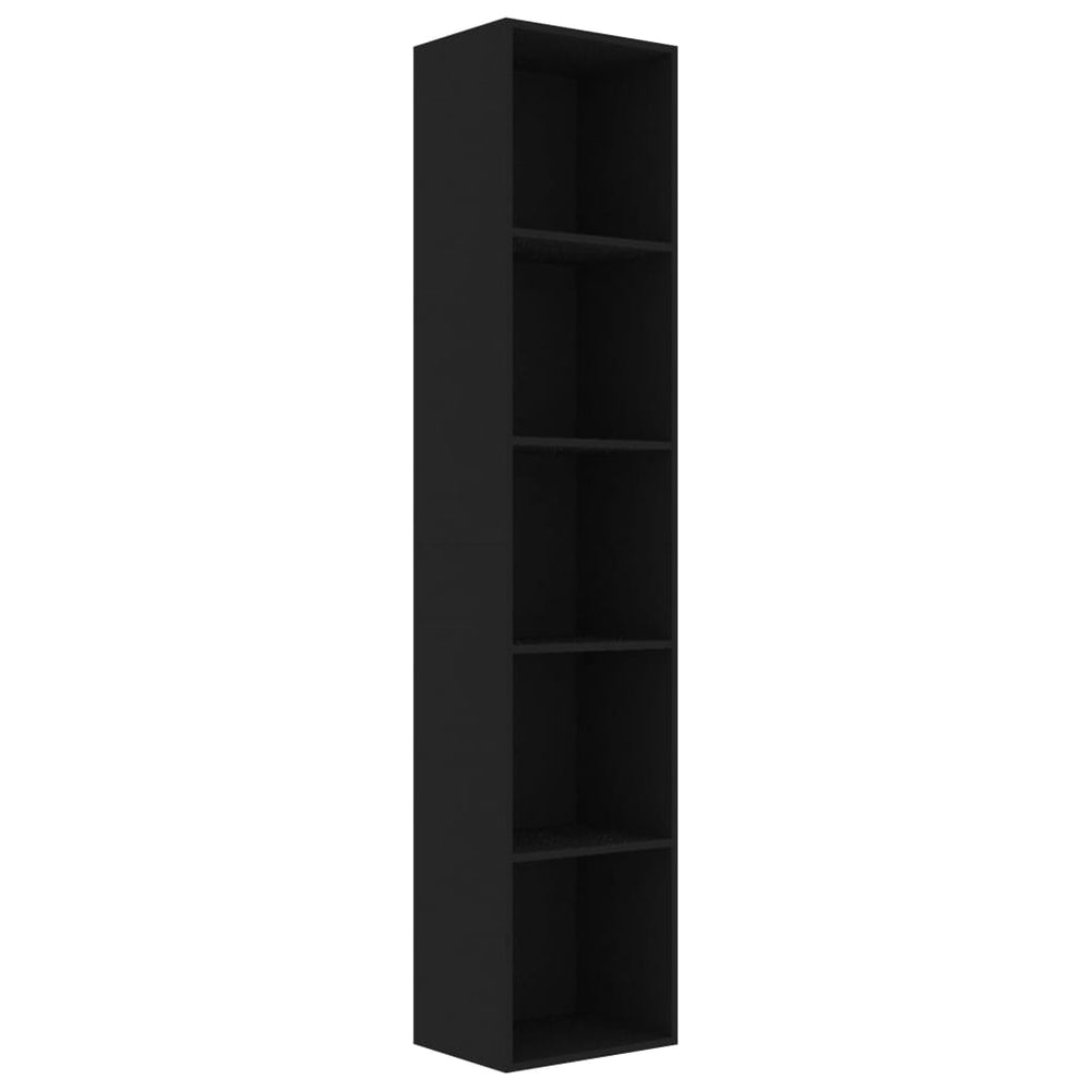 Schwarzes Bücherregal 40x30x189 cm