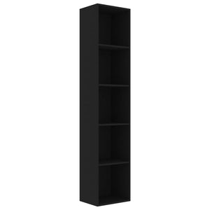 Schwarzes Bücherregal 40x30x189 cm