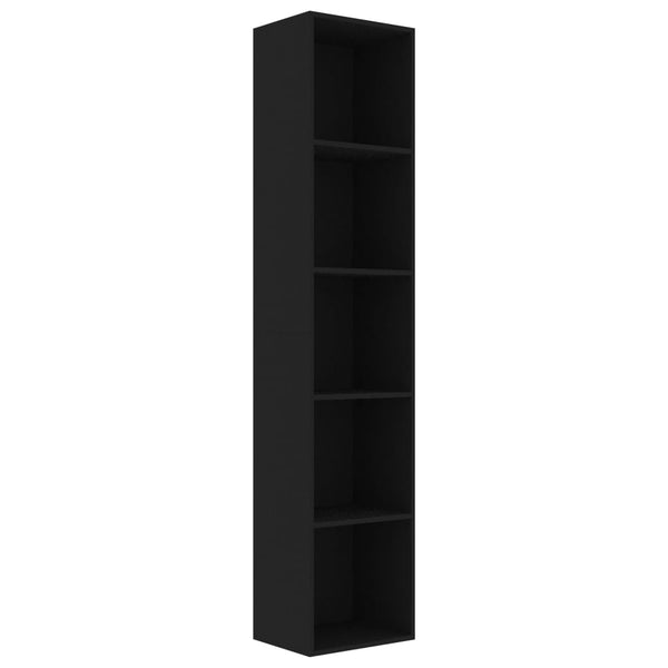 Schwarzes Bücherregal 40x30x189 cm