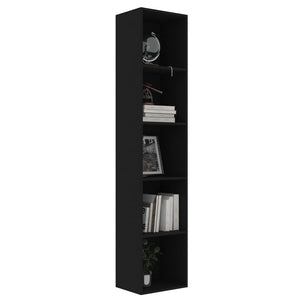Schwarzes Bücherregal 40x30x189 cm