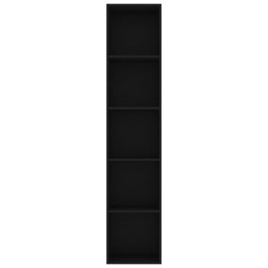 Schwarzes Bücherregal 40x30x189 cm