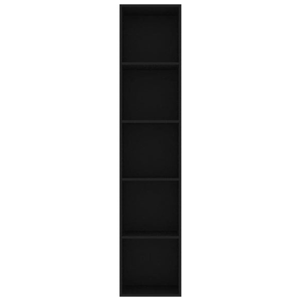 Schwarzes Bücherregal 40x30x189 cm