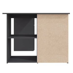 Grauer Eckschreibtisch 145x100 cm