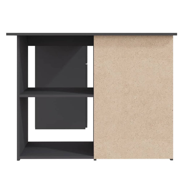 Grauer Eckschreibtisch 145x100 cm