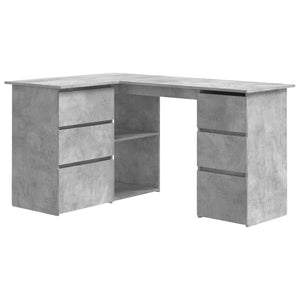 Eckschreibtisch Betongrau 145x100 cm